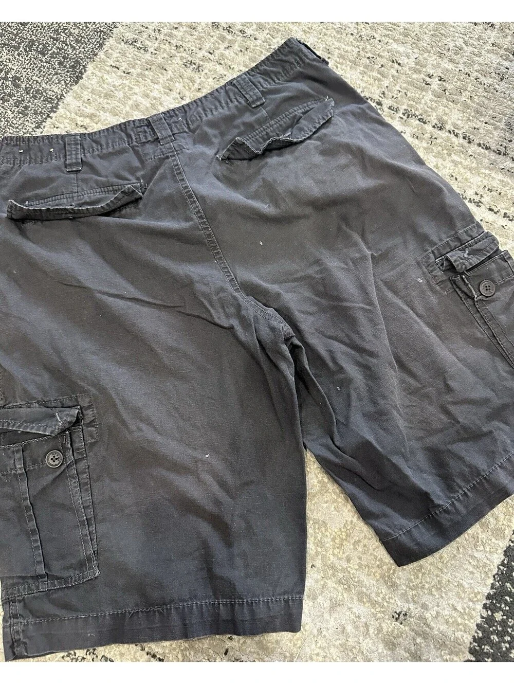 Urban Pipeline Men's Gray Cotton Canvas Cargo Shorts Cargo Pockets